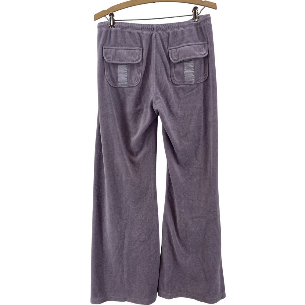 Victoria's Secret Plush Lush Pants Y2K Velour Wide Leg Cozy Lounge Purple